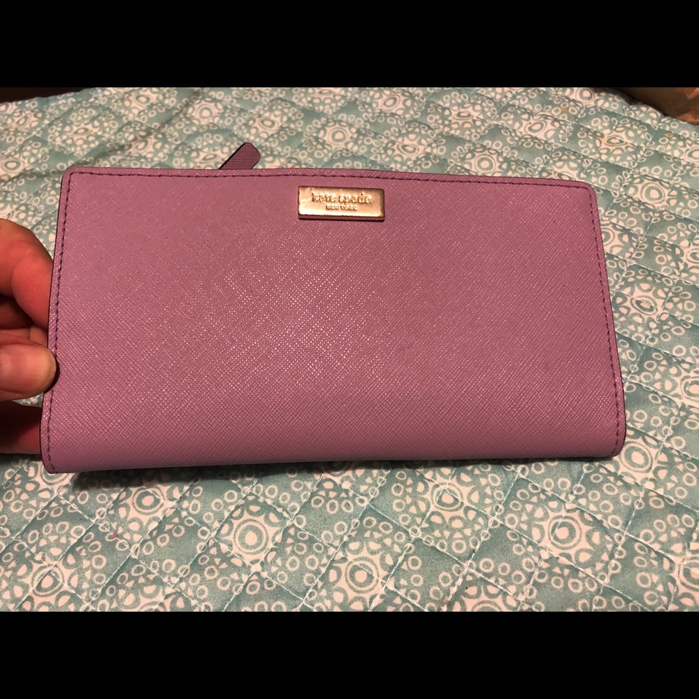 Purple Kate spade Stacy wallet